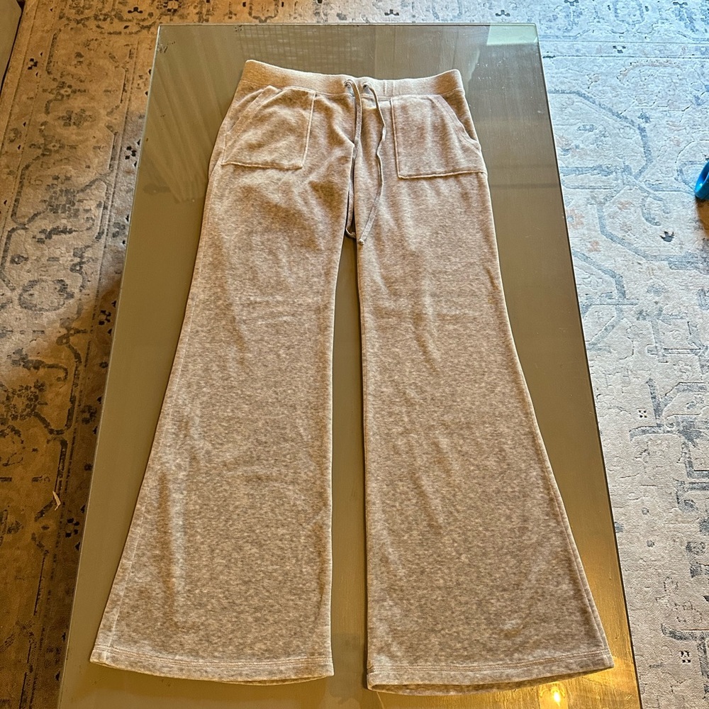 Juicy Couture track pants. Great condition, soft , gray, Medium
